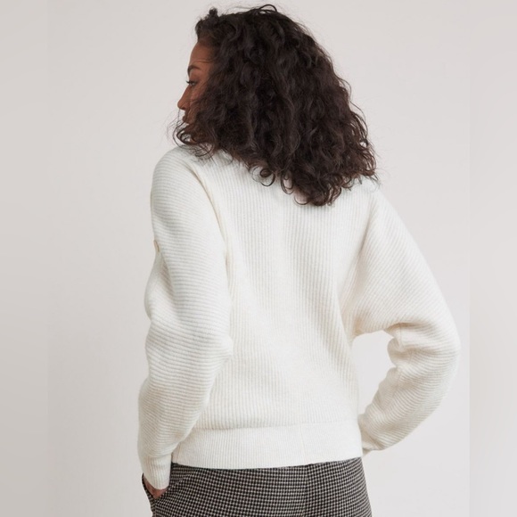 RW&Co Long-Sleeve Mock-Neck Sweater With Buttons At Shoulder - Picture 2 of 10